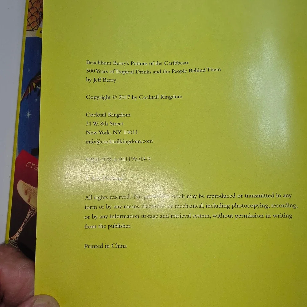 Beachbum Berry Potions of the Caribbean Tiki Cocktail Recipe Book Jeff Berry
